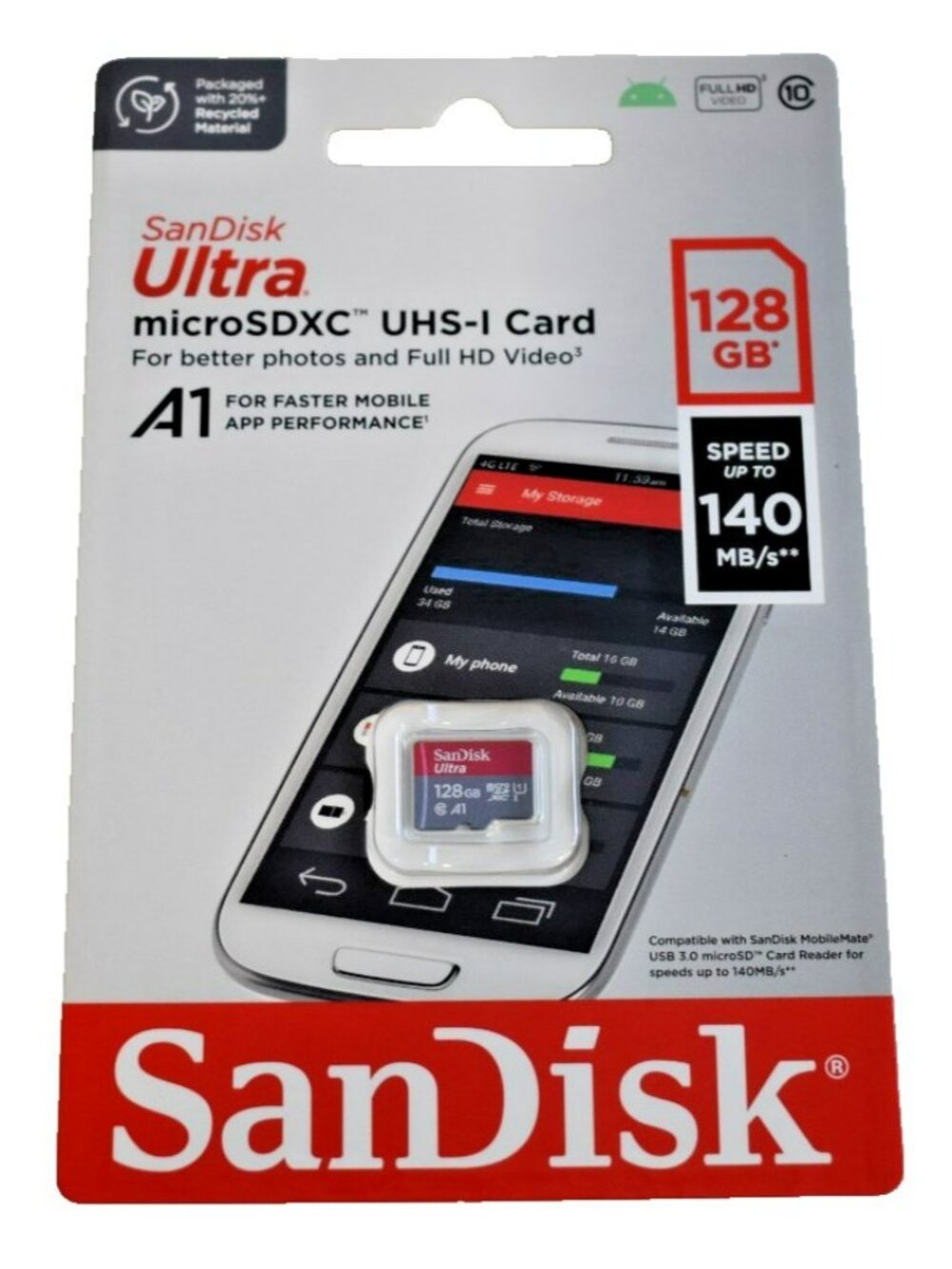 128GB Sandisk Ultra MicroSD Card for Wyze Cam OG Wyze Cam Pan v3 Smart Cameras